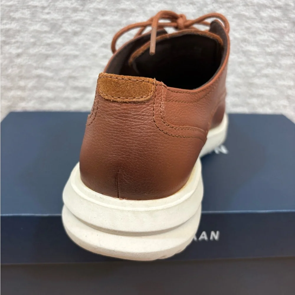 Cole Haan Grand+ Plain Toe Oxford British Tan Brown Dress Shoes C36935 Men's 8
